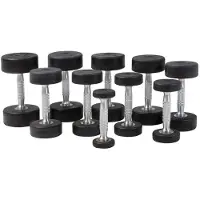 Master Fitness Hantel Premium, Hantlar gummi - 20 kg