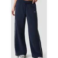 ICANIWILL Contrast Straight Leg Pants Midnight Blue