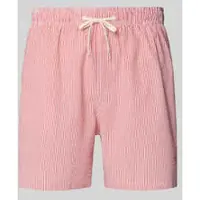 Selected Slhcooper-Seersucker Swimshorts - Red - XL