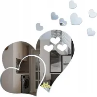 ITImport 5 akryylipeilin sarja Hearts COMPONENT 266, 5 akrilo veidrodžių rinkinys "Hearts COMPONENT 266
