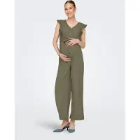 ONLY Maternity Olmelisa S/L V-Neck Jumpsuit Jrs - Khaki green - L