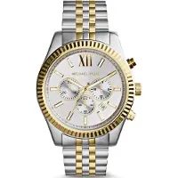 Michael Kors Miesten kello MK8344 Lexington Hopea/Kullanvärinen