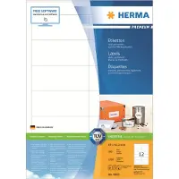 Herma 4669, Valkoinen, Itse kiinnittyvä tulostintarra, A4, Paperi, Laser/Inkjet, Kiinteä
