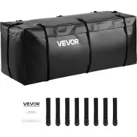 Vevor Hitch -tavarakassi, vedenpitävä 840D PVC, 46,65 x 20,08 x 19,69 tuumaa (12 kuutiojalkaa), kestävä tavarakassi kuorma-auton lavalle vahvistetuilla hihnoilla, sopii henkilöautoille, maastoautoille