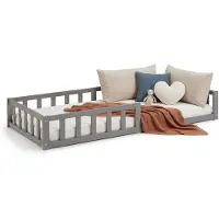 Homestyle4u Lastensänky, Home, 96x32x205,5 cm, harmaa