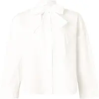 Armani Exchange for woman. XW001757AF12812U0002 Blouse white bow (M), Casual, Cotton, Classic, Long sleeve
