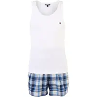 Tommy Hilfiger Underwear Lyhyt pyjama sininen / laivastonsininen / vaaleansininen / valkoinen