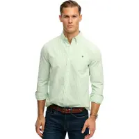 Superdry for man. M4011100A Preppy Oxford shirt green (XXL), Casual, Cotton, Classic, Long sleeve