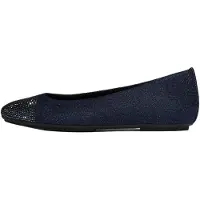FitFlop for woman. A0L-D71 Ballerinas Delicato Crystal navy (39), Fabric, Flat, None, Casual