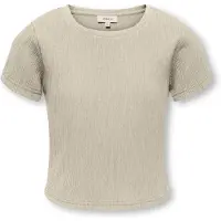ONLY Kogkaylie Struc S/S Top Pnt - Beige - 164