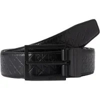 Calvin Klein Vyö 'Emblem Print Buckle' musta