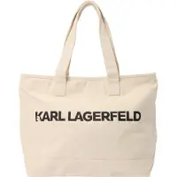 Karl Lagerfeld Ostoskassi 'ESSENTIAL' musta / villanvalkoinen