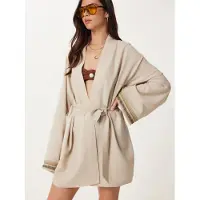 Happiness İstanbul Kimono beige / oliivi / musta