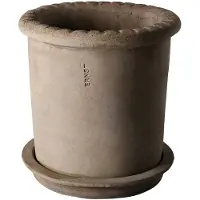 ERNST Pot W Saucer - Beige - 20X20X20CM
