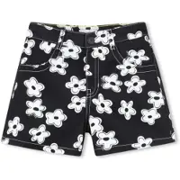 Marc Jacobs for girl. W60733 Black flowered shorts (8Y= 126cm), Casual, Cotton, children's fashion