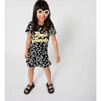 Marc Jacobs for girl. W60861 Black t-shirt dress (10Y= 138cm), Casual, Cotton, Short sleeve, children's fashion