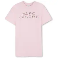 Marc Jacobs for girl. W60718 Pink logo dress (10Y= 138cm), Casual, Cotton, Short sleeve, children's fashion