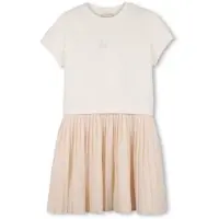 Michael Kors for girl. R30587 Dress M.L beige (5Y= 108cm), Casual, Polyester, Short sleeve, children's fashion