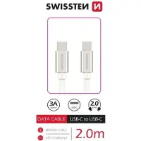 Swissten Textile Universal Quick Charge 3.0 USB-C to USB-C Data and Charging Cable 2m (71528202)