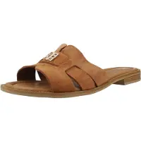 Carmela for woman. 16306105-CAMEL Leather Sandals 163061 brown (38), Flat, Split Leather, None, Casual