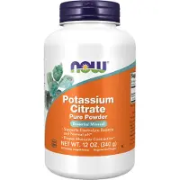 Now Kaliumsitraatti Potassium Citrate Powder 340g ravintolisä