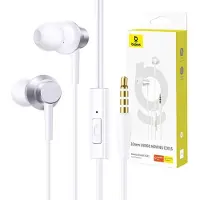 Baseus ENCOK HZ11 3.5MM MİKROFONLU KULAKLIK-BEYAZ headphones/headset Wired In-ear Calls/Music/Sport/Everyday White (ENCOK HZ11 3.5MM MİKROFONLU KULAKLIK-BEYAZ)