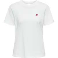 JDY Jdypisa Life S/S Print Top Jrs Noos - White - M
