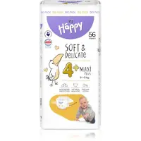Bella Baby Happy Soft&Delicate kertakäyttövaipat imukanavilla varustettu Maxi Plus 9-15 kg 56 kpl