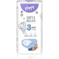 Bella Baby Happy Soft&Delicate kertakäyttövaipat imukanavilla varustettu Midi 5-9 kg 50 kpl