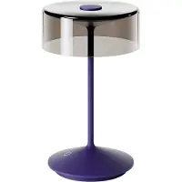 Sigor Numotion LED ladattava pöytävalaisin, sininen, lasi, IP54, himmennettävä Numotion,, Sininen, Olohuone/ruokailutila, Lasi, Moderni