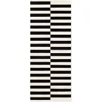 Home Collection Hanse Home Donna villainen käytävämatto 80x200 – musta ja luonnonvalkoinen