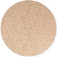 NORTHRUGS Hanse Home Duet Liora pyöreä matto sisä- ja ulkokäyttöön, kaksipuolinen, juutinvalkoinen, 160 cm, sopii käytettäväksi terassilla tai parvekkeella