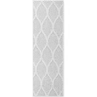 NORTHRUGS Hanse Home Duet matto sisä- ja ulkokäyttöön, kaksipuolinen käytävämatto Liora valkoisen/harmaan sävyissä 80x250, sopii käytettäväksi terassilla tai parvekkeella