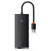 Baseus HUB Lite Series 4-in-1 adapter (USB-A to 4xUSB-A 3.0) cable 0.25m, Black (WKQX030001)