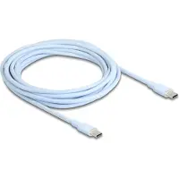 DeLOCK – USB 2.0 Cable USB Type-C male to male PD 3.0 60 W 4 m blue Silicone (81236)