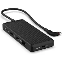 Unisynk 10-porttinen USB-C hubi (musta)