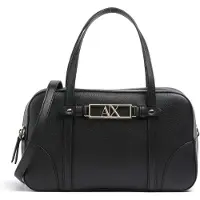 Armani Exchange for woman. XW002610AF15632UC010 Textured handbag with double handle and detachable strap black (OSFA), Casual, Polyester