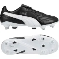Puma King Liga Sg - Musta/valkoinen/hopea - Pehmeä Nurmi (Sg), koko 41