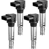 Vevor -sytytyspuolapaketti, 4 kpl, yhteensopiva Audi A1, A3, Seat Alhambra, Altea, Cordoba, Ibiza, Leon, Toledo, Volkswagen Golf, Polo, Tiguan, Vento -mallien kanssa, Audi 1.4T 1.8T 1.6L, Volkswagen 1.