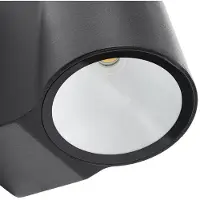 LINDBY Led ulkoseinävalaisin Illuvia , Musta, Alumiini, Moderni