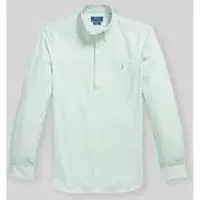 Ralph Lauren Slim Fit Striped Stretch Poplin Shirt - Green - XL