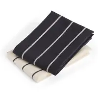 HAY Outdoor Market keittiöpyyhkeet 2-pack – musta/beige