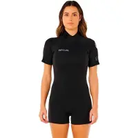Rip Curl Trad 2/2 Mm Spring Fl Naisten Lyhythihainen Shorty-märkäpuku Takavetoketjulla