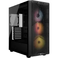 Corsair 3200D RS ARGB Mid-Tower PC Case - Smoke, Midi Tower, PC, Musta, Mini-ITX, mikro ATX, ATX, Terästä, Karkaistu lasi, Muovi, Multi (CC-9011346-WW)