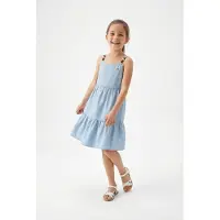 Tommy Hilfiger Tencel Strap Dress - Blue - 140