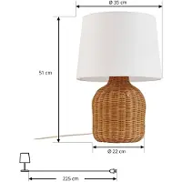 LINDBY Pöytävalaisin , Lirenda, Puu, Olohuone, Kangas / tekstiili, Boho