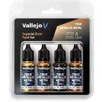 Vallejo : 77.252 - True Metallic Metal - Imperial Gold Paint Set