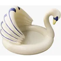 Vanilla Copenhagen Baby Badebassin Med Skygge - Swan - Yellow - Ø 100 CM