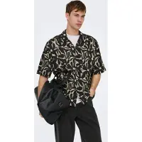 Only & Sons Onsharvi Rlx Resort Ss 041 Aop Shirt - Black - L