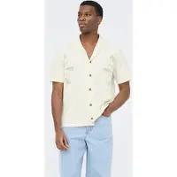 Only & Sons Onsjam Life Reg Ss Shirt Knit - Cream - M